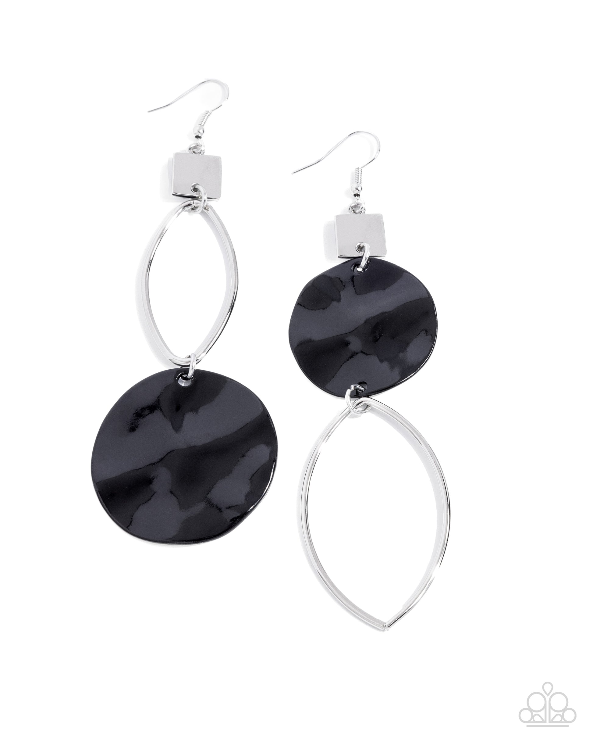 Obsessive Ostinato - black - Paparazzi earrings