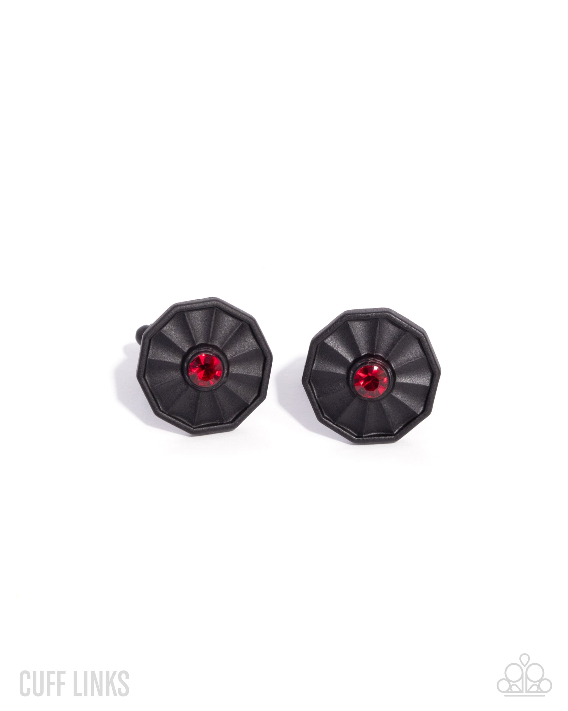 Octagonal Opulence - red - Paparazzi MENS cufflinks