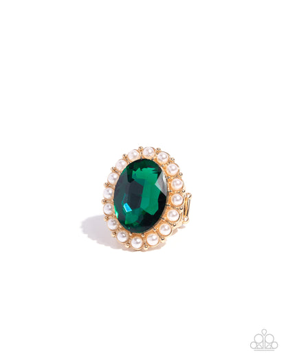 Officially Optimistic - green - Paparazzi ring