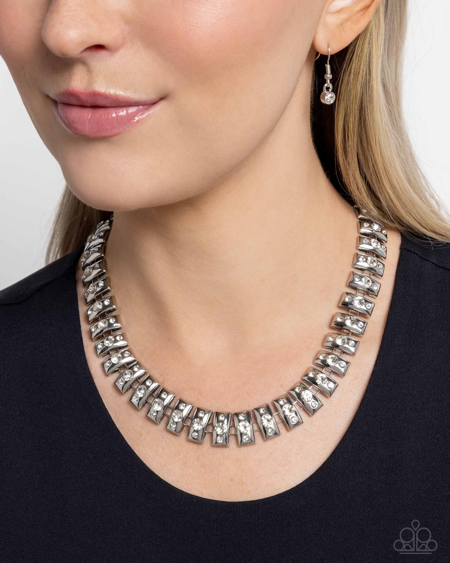 Officially Opulent - white - Paparazzi necklace