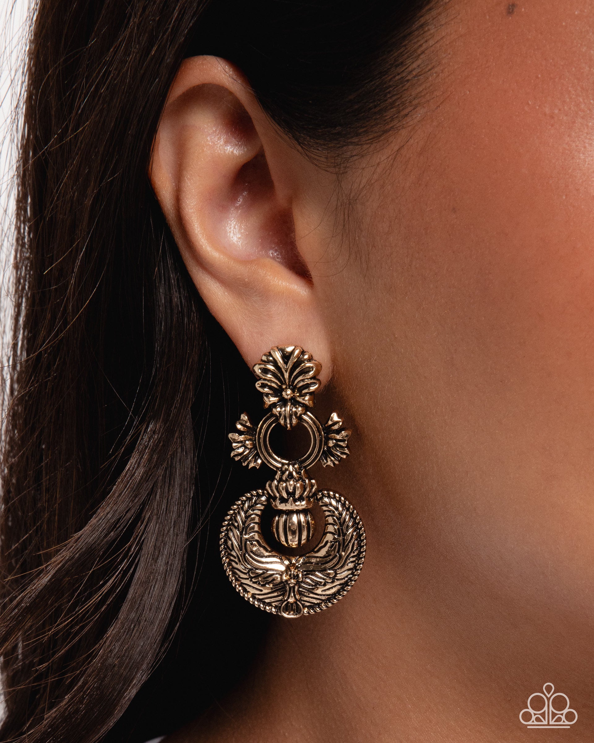 Officially Ornate - gold - Paparazzi earrings