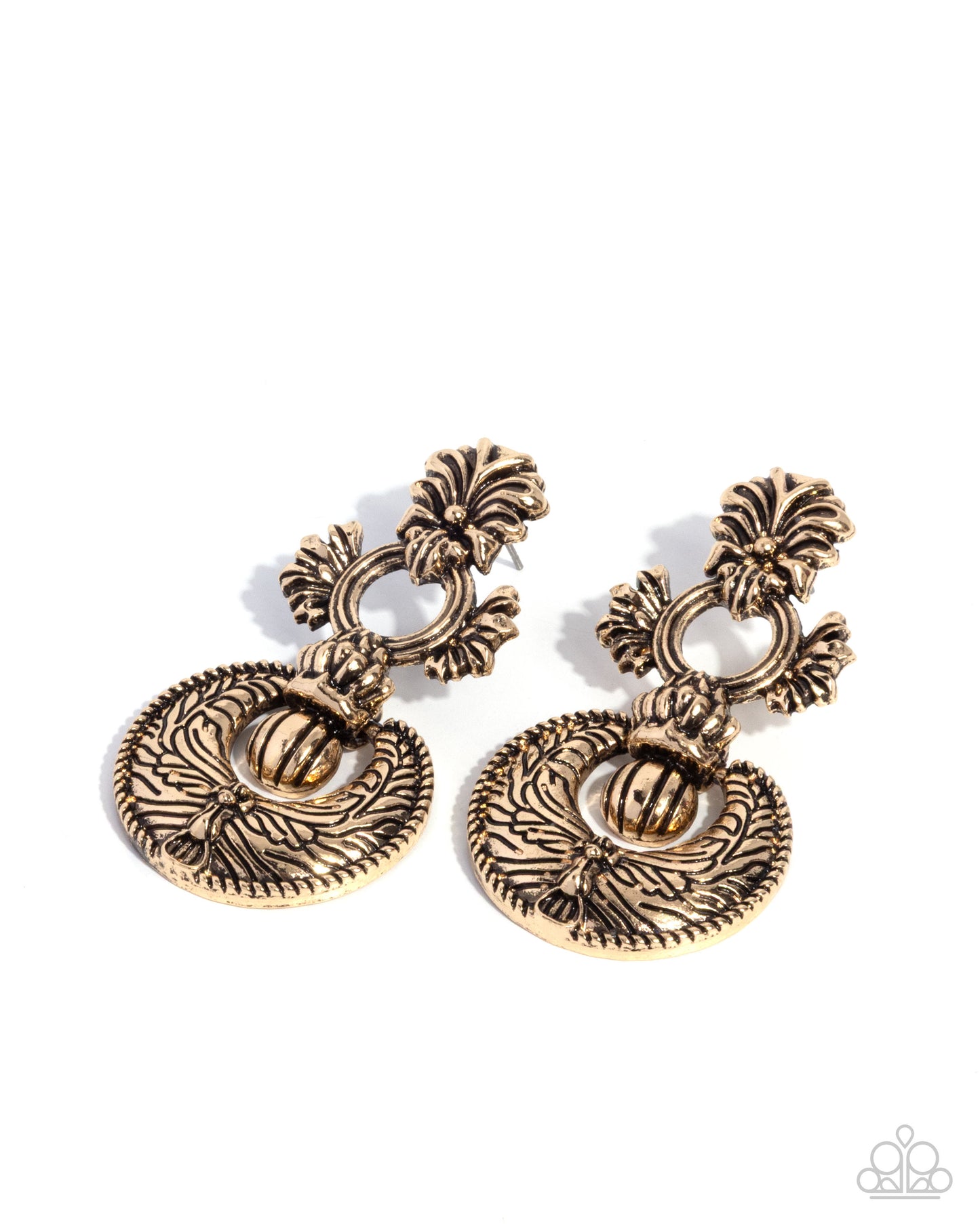 Officially Ornate - gold - Paparazzi earrings
