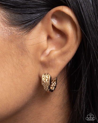 Off the Beaten Track - gold - Paparazzi earrings