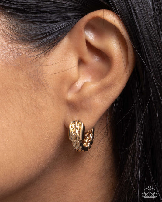 Off the Beaten Track - gold - Paparazzi earrings