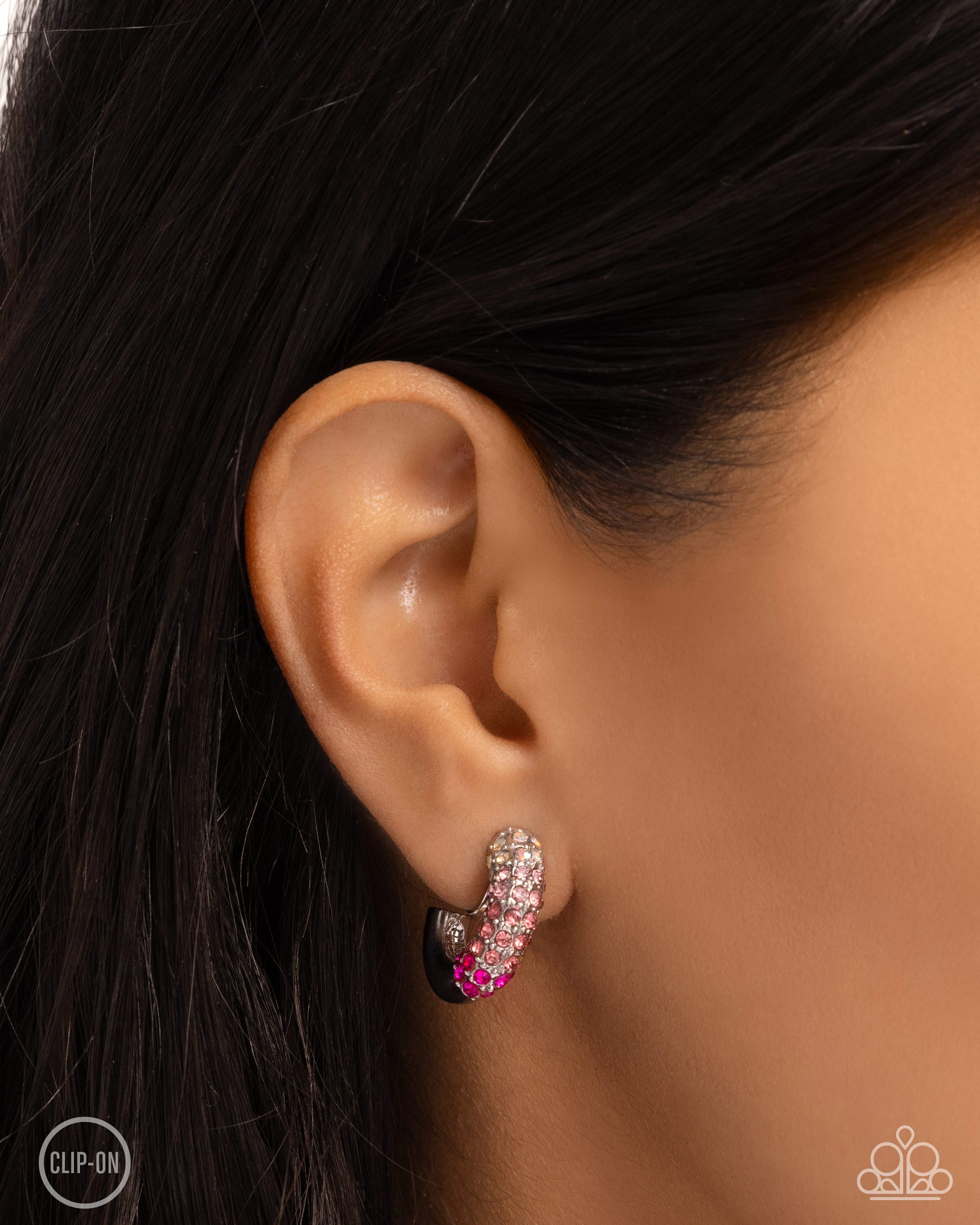 Ombré Observer - pink - Paparazzi CLIP ON earrings