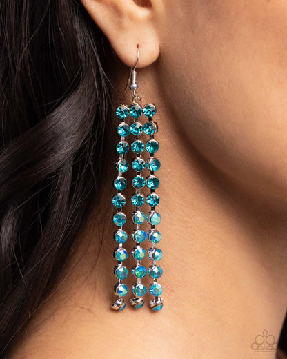 Ombré Occupation - blue - Paparazzi earrings