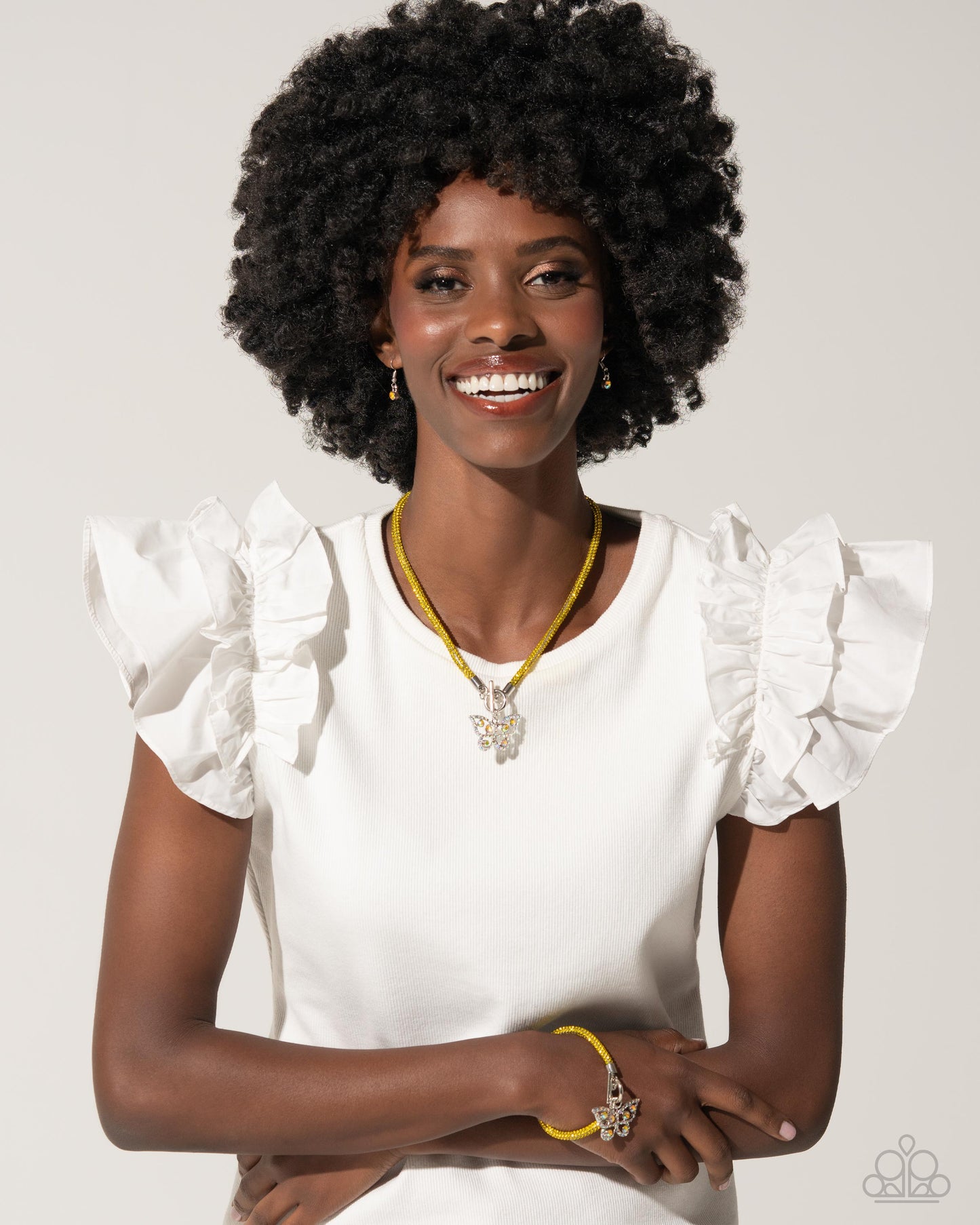 On SHIMMERING Wings - yellow - Paparazzi necklace