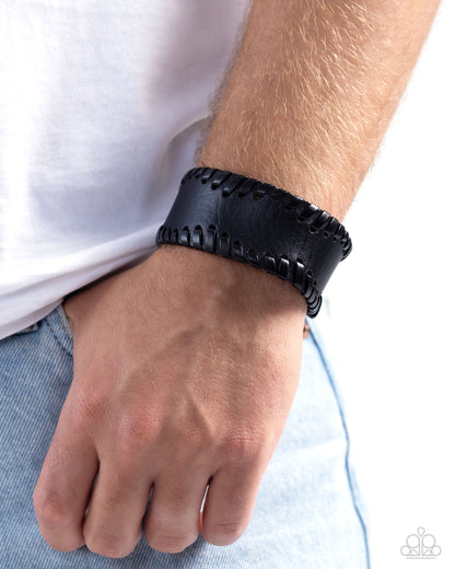 One-Horse Town - black - Paparazzi MENS bracelet