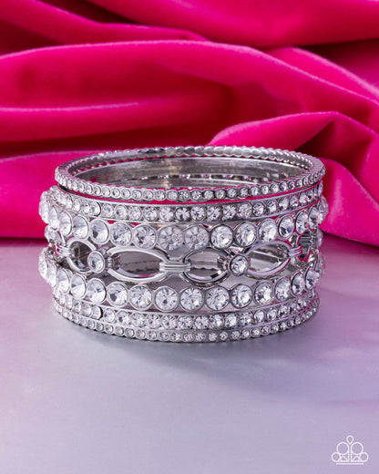 One Chance to Shine - white - Paparazzi Zi Bracelet