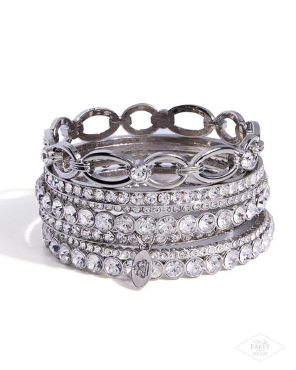 One Chance to Shine - white - Paparazzi Zi Bracelet