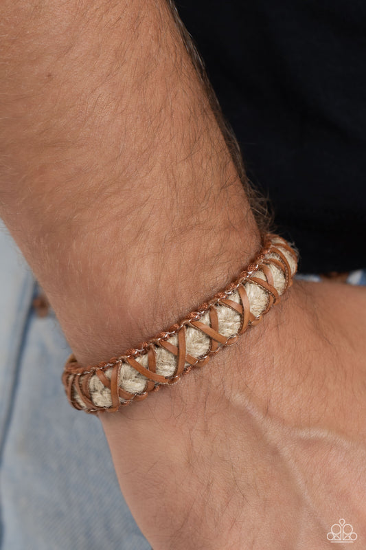 One Hit WANDERER - brown - Paparazzi MENS bracelet