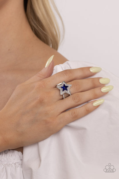 One Nation Under Sparkle - blue - Paparazzi ring