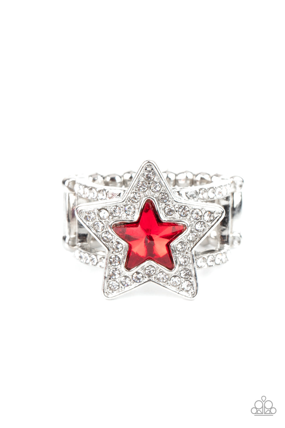 One Nation Under Sparkle - red - Paparazzi ring