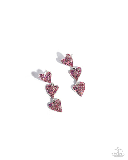 One Of The Girls - pink - Paparazzi earrings