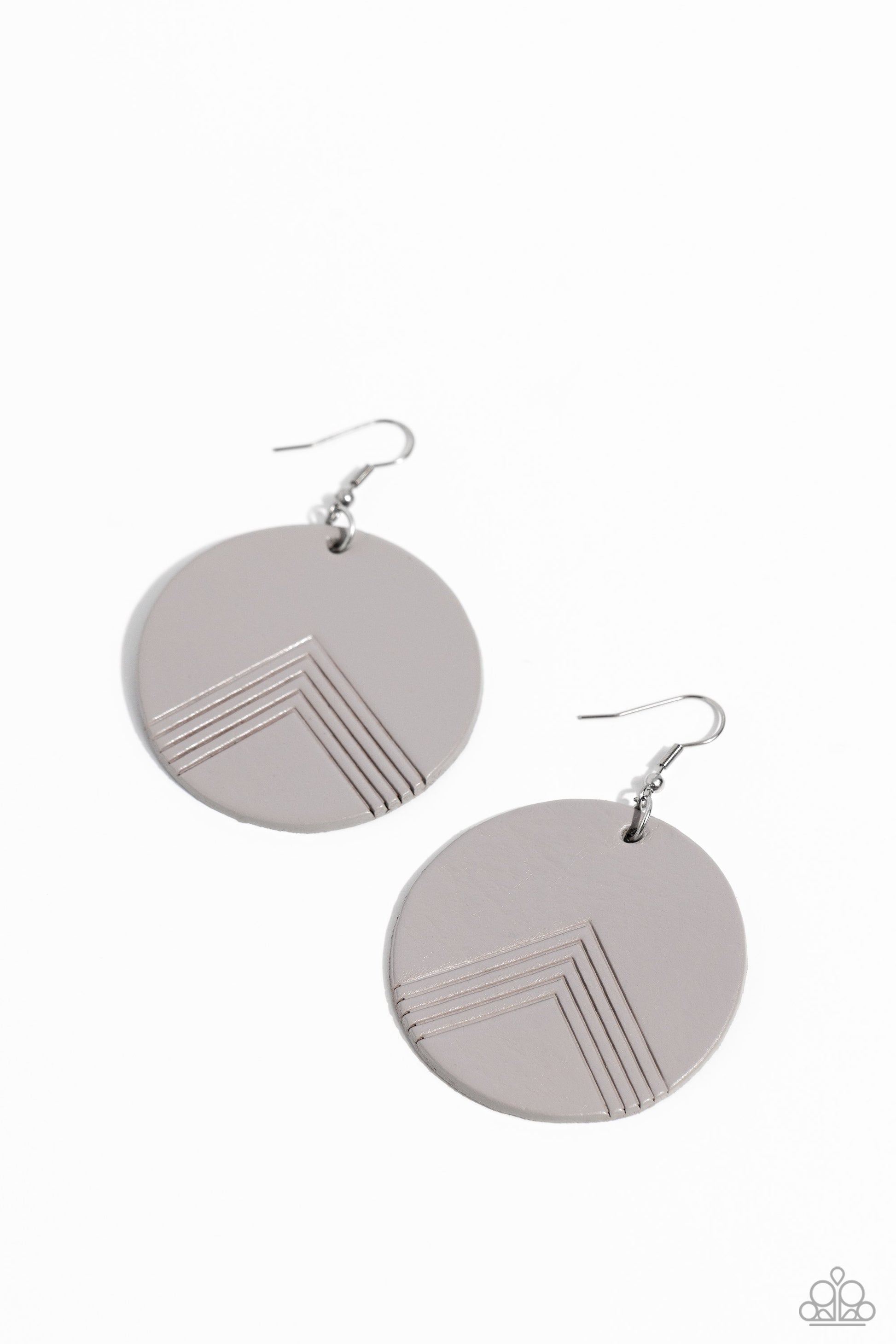 On the Edge of Edgy - silver - Paparazzi earrings