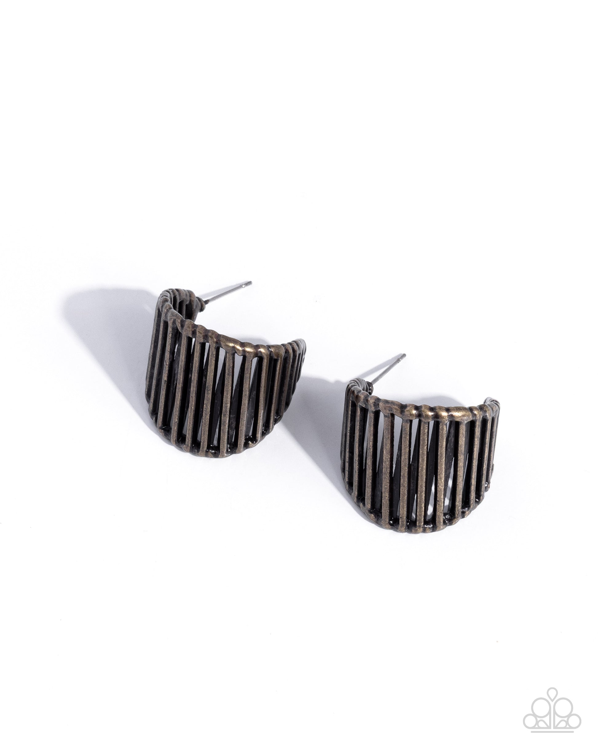 On the Grind - brass - Paparazzi earrings
