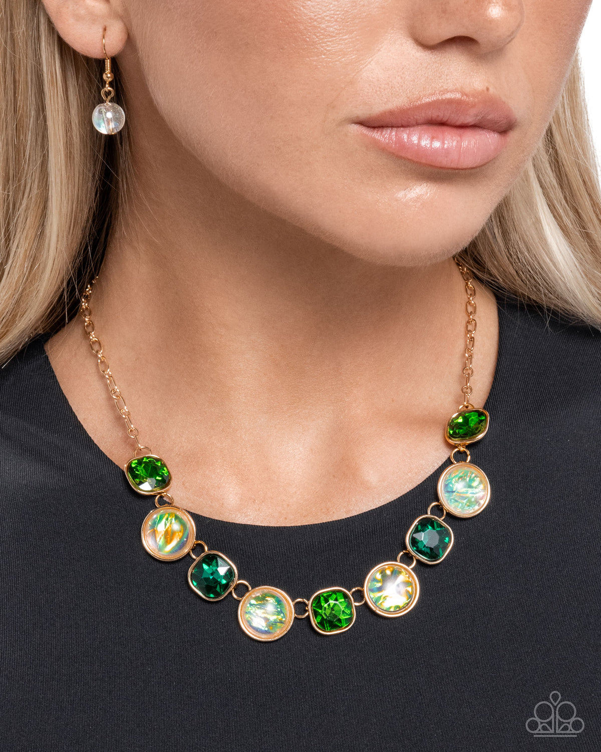 Opalescent Obsession - green - Paparazzi necklace