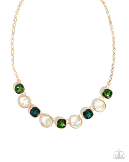 Opalescent Obsession - green - Paparazzi necklace