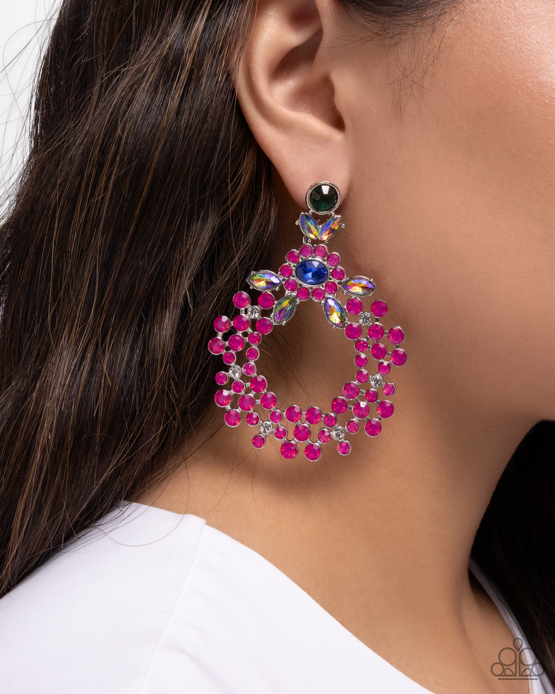 Opalescent Opulence - multi - Paparazzi earrings
