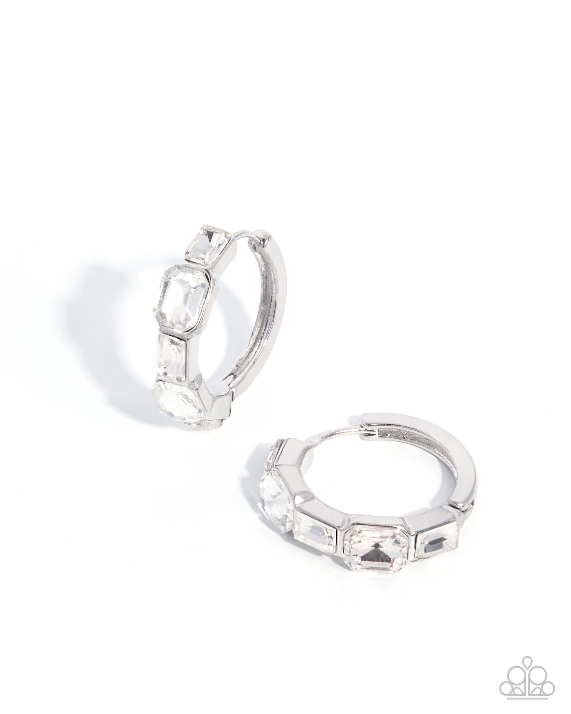 Operatic Overture - white - Paparazzi earrings