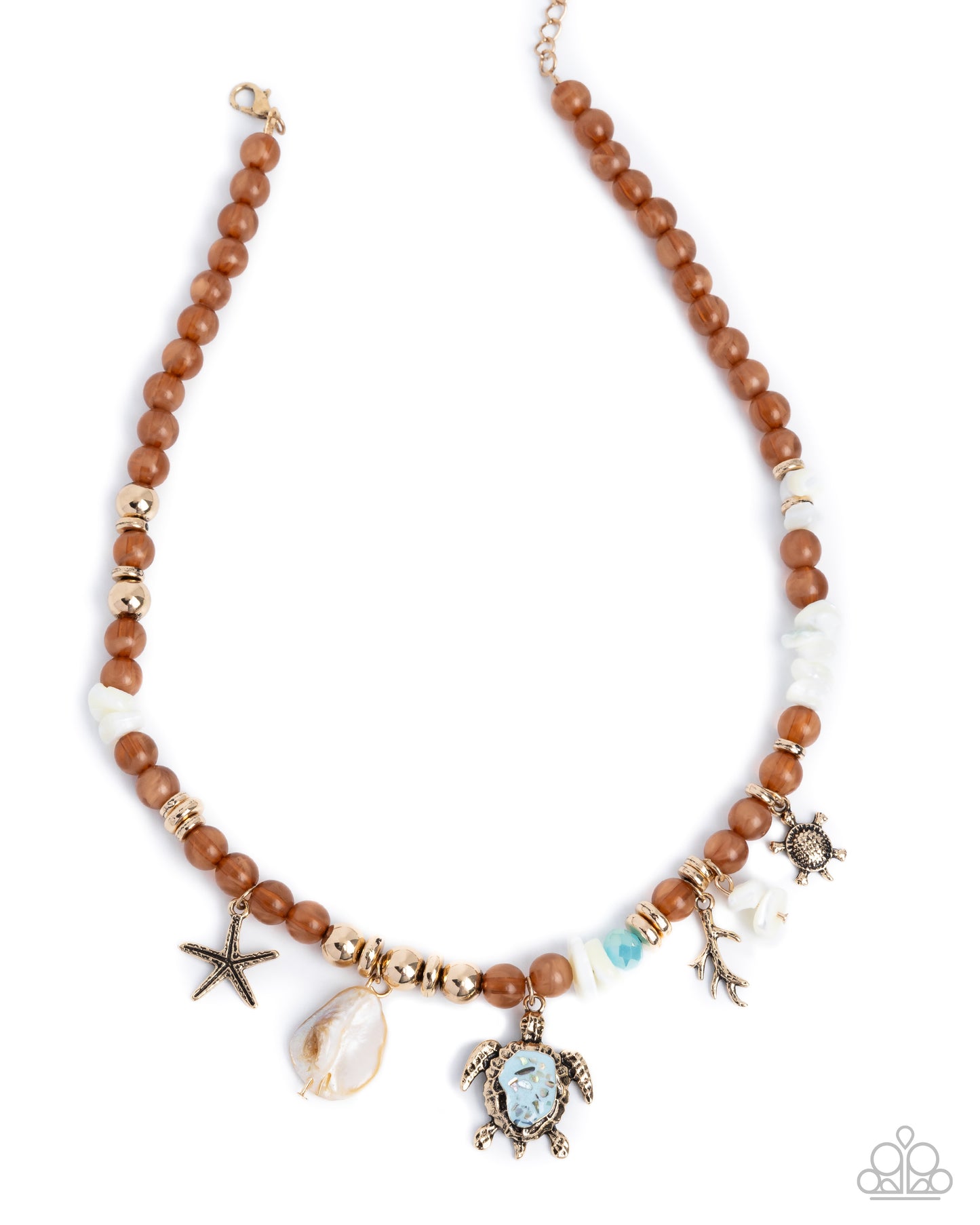 Operation Ocean - brown - Paparazzi necklace