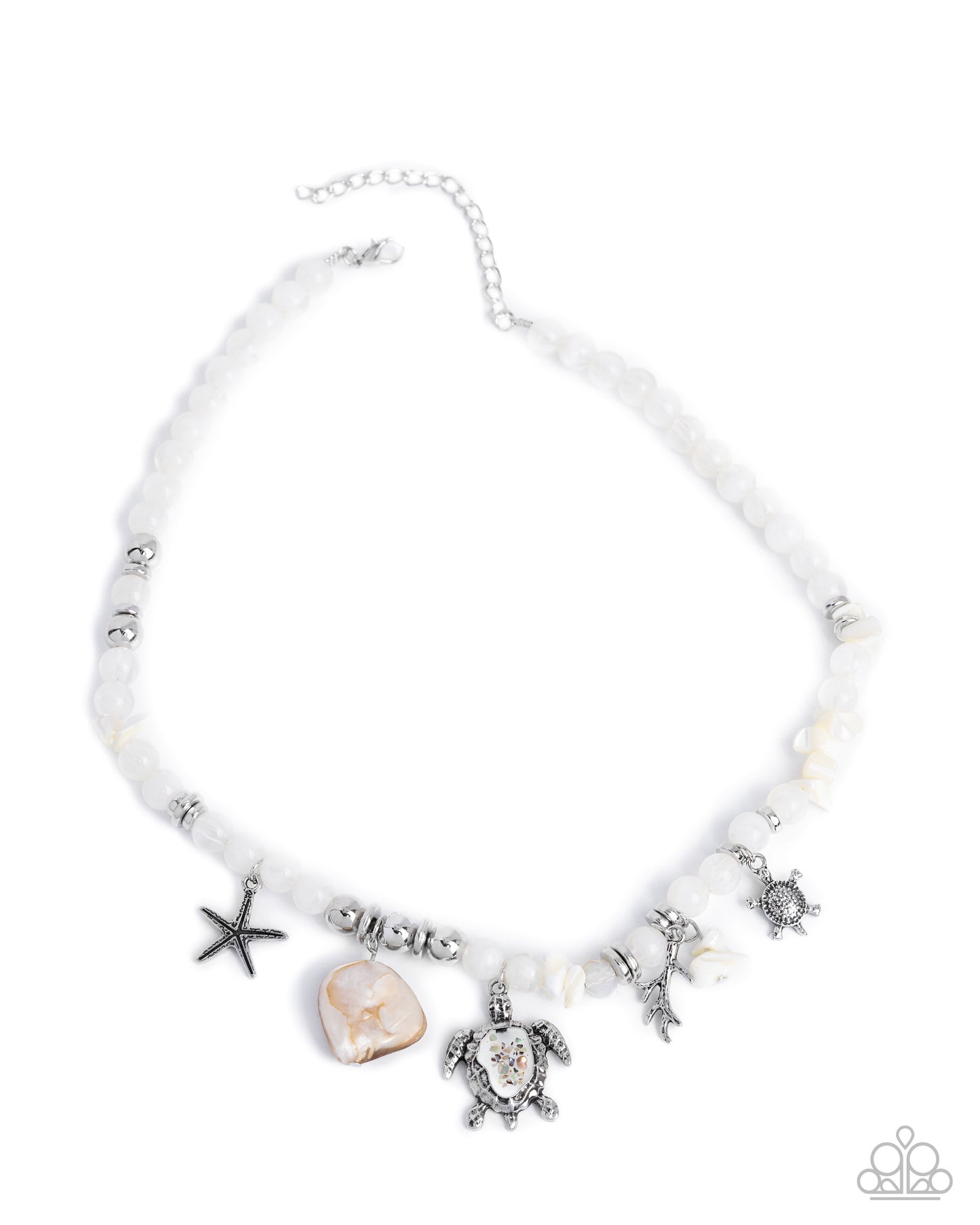 Operation Ocean - white - Paparazzi necklace
