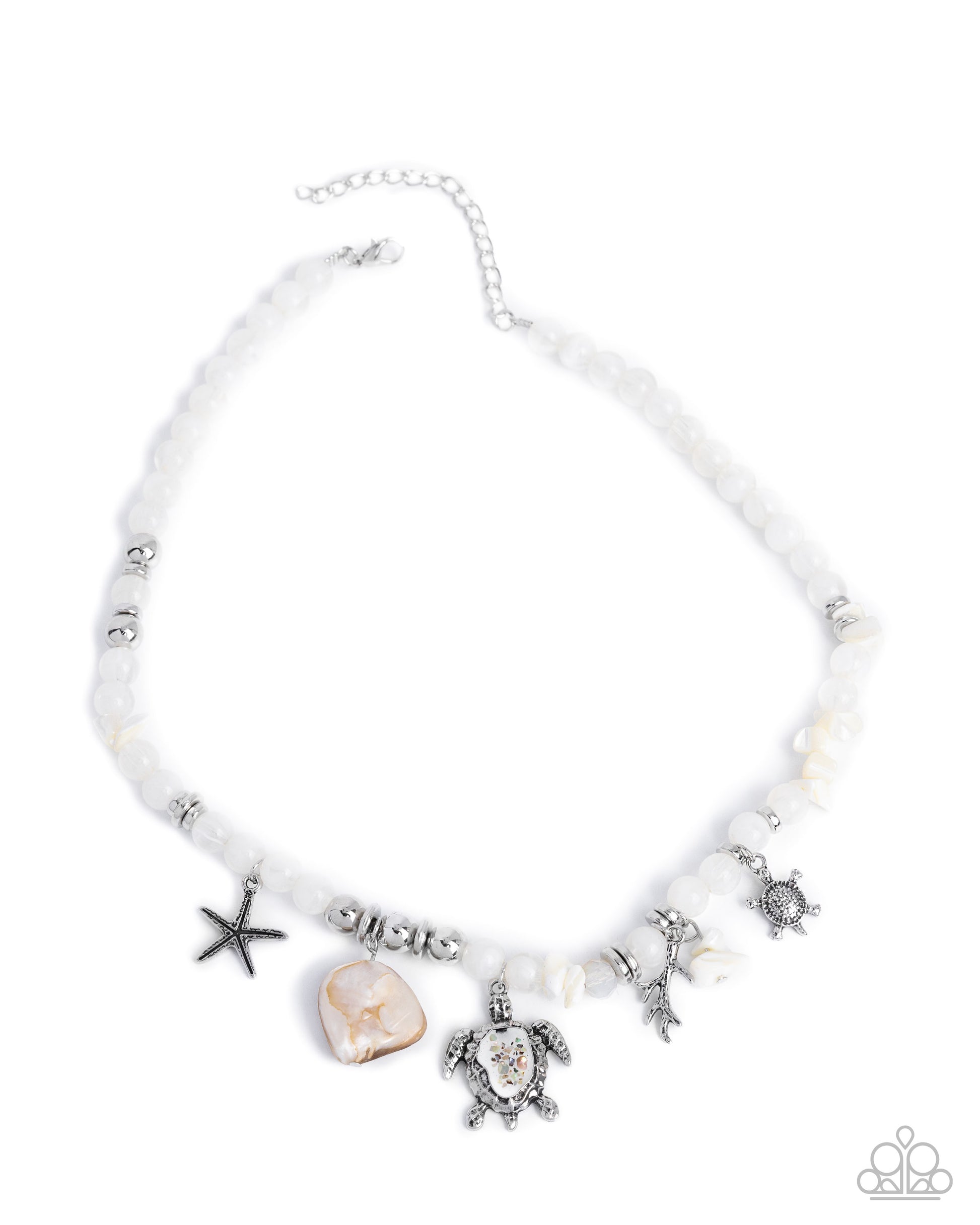 Operation Ocean - white - Paparazzi necklace