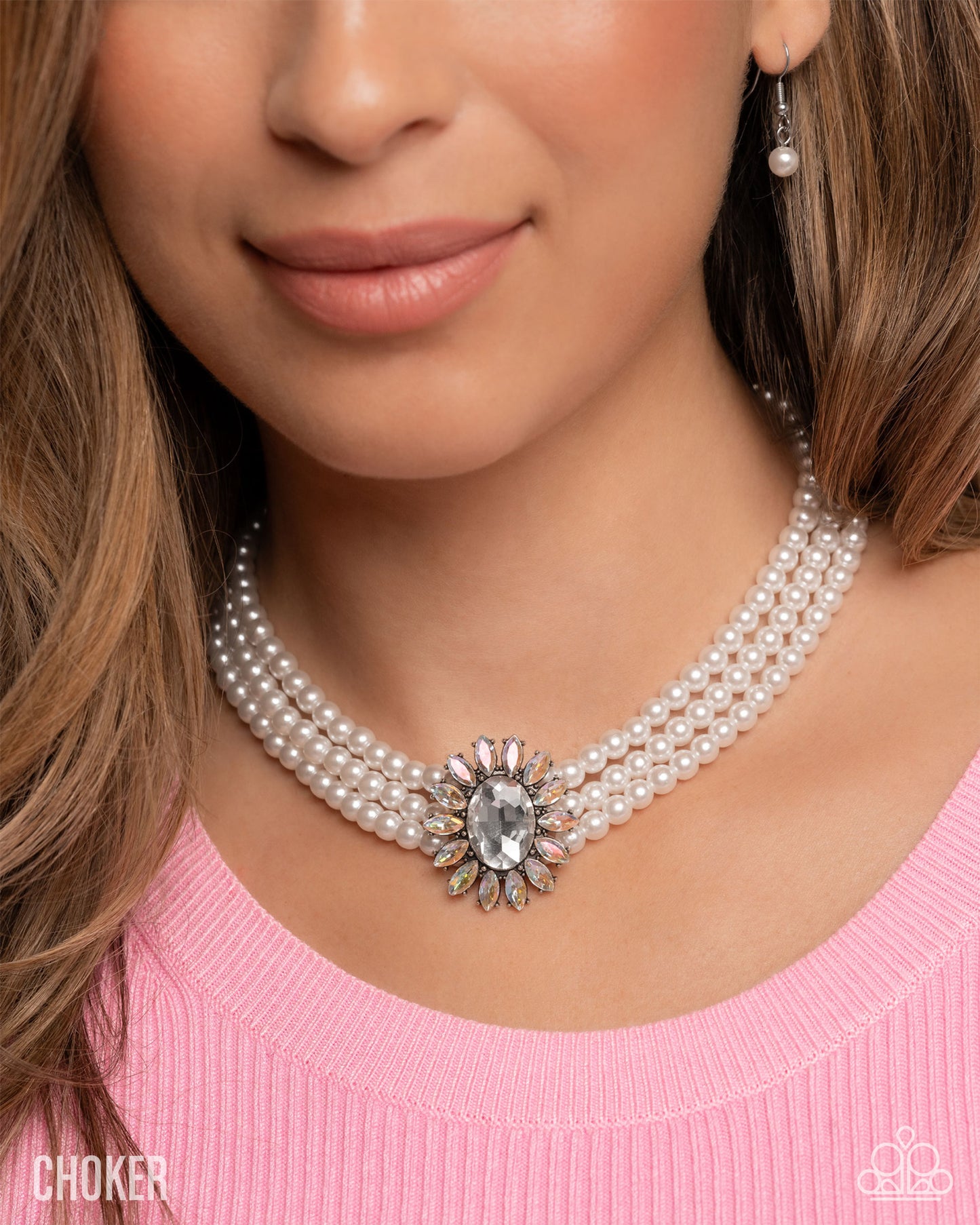 Opulent Observation - white - Paparazzi necklace