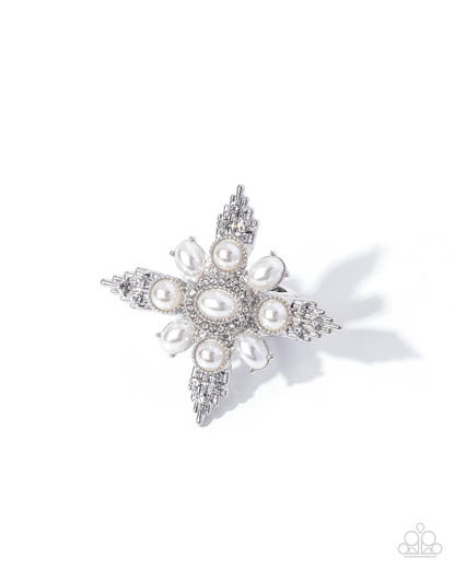 Opulent Obsession - white - Paparazzi ring