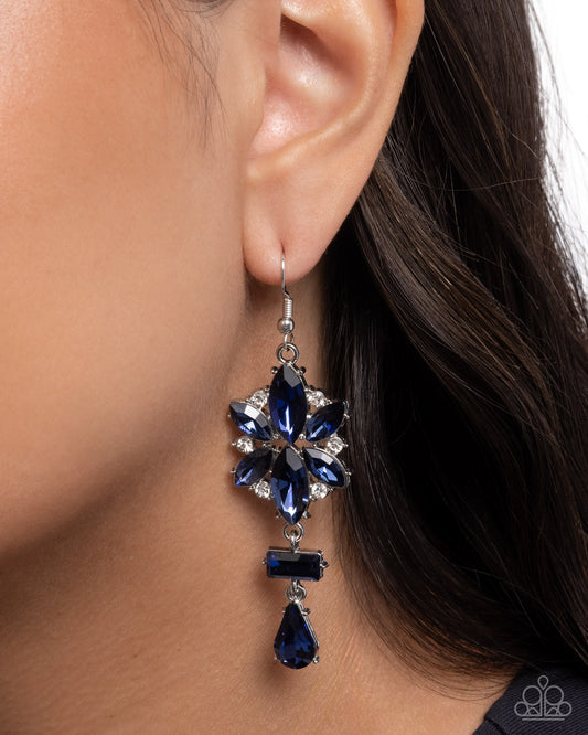 Opulent Occasion - blue - Paparazzi earrings