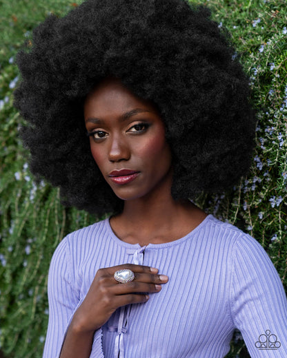 Opulent Ocean - white - Paparazzi ring