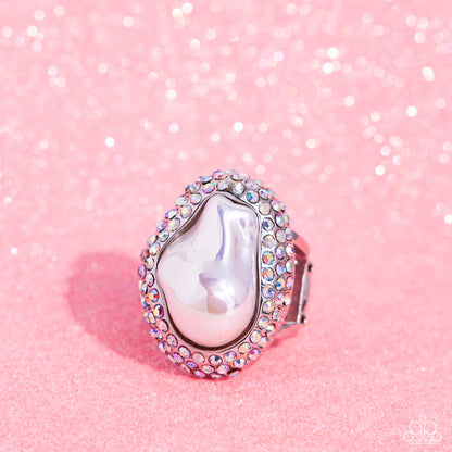 Opulent Ocean - white - Paparazzi ring
