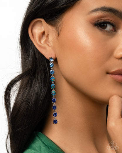 Opulent Ombré - blue - Paparazzi earrings