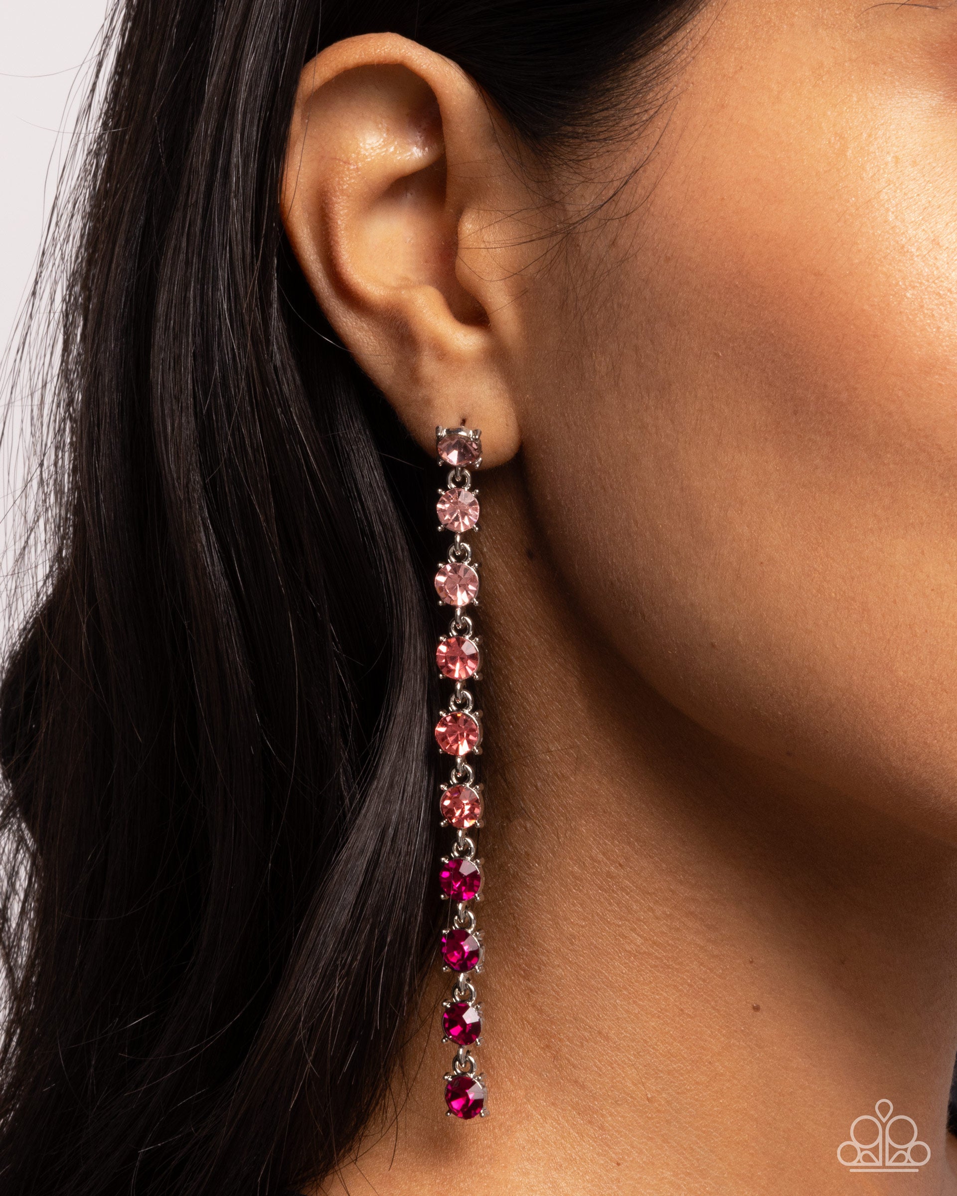 Opulent Ombré - pink - Paparazzi earrings