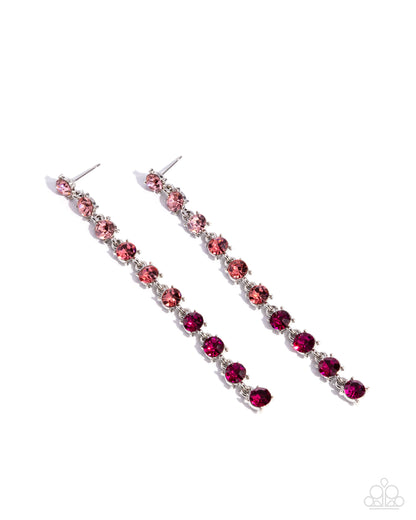 Opulent Ombré - pink - Paparazzi earrings