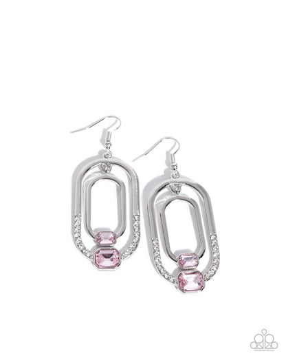 Opulent Operation - pink - Paparazzi earrings