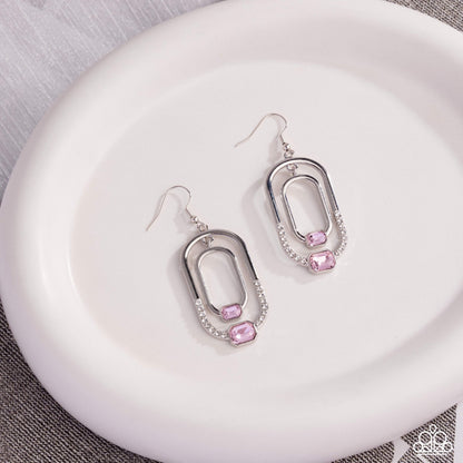 Opulent Operation - pink - Paparazzi earrings