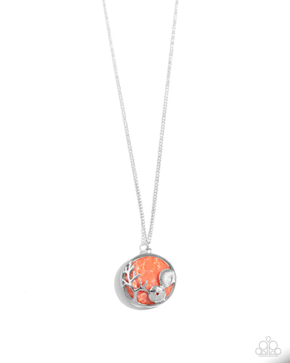 Opulent Ostentation - orange - Paparazzi necklace