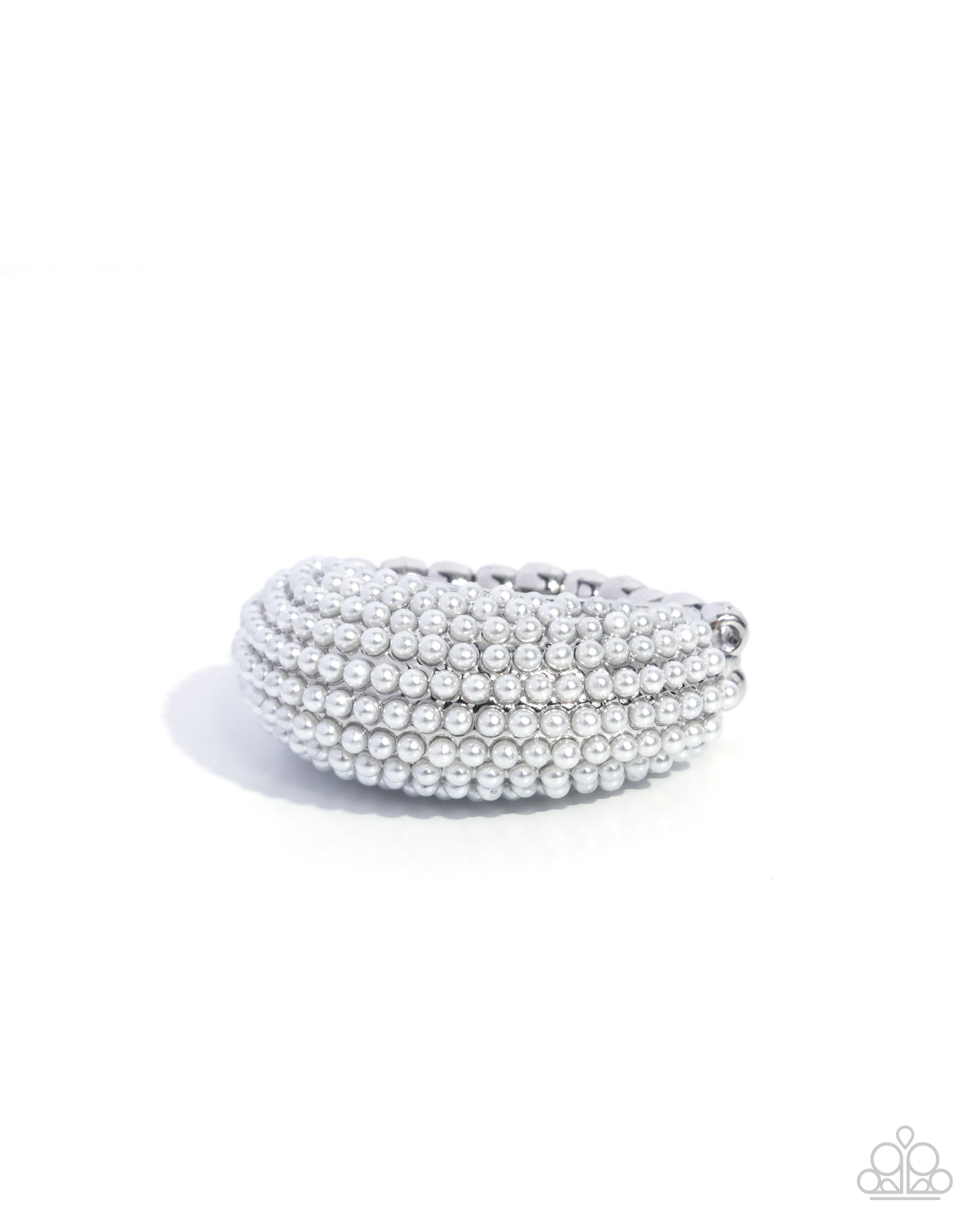 Opulent Overboard - white - Paparazzi ring
