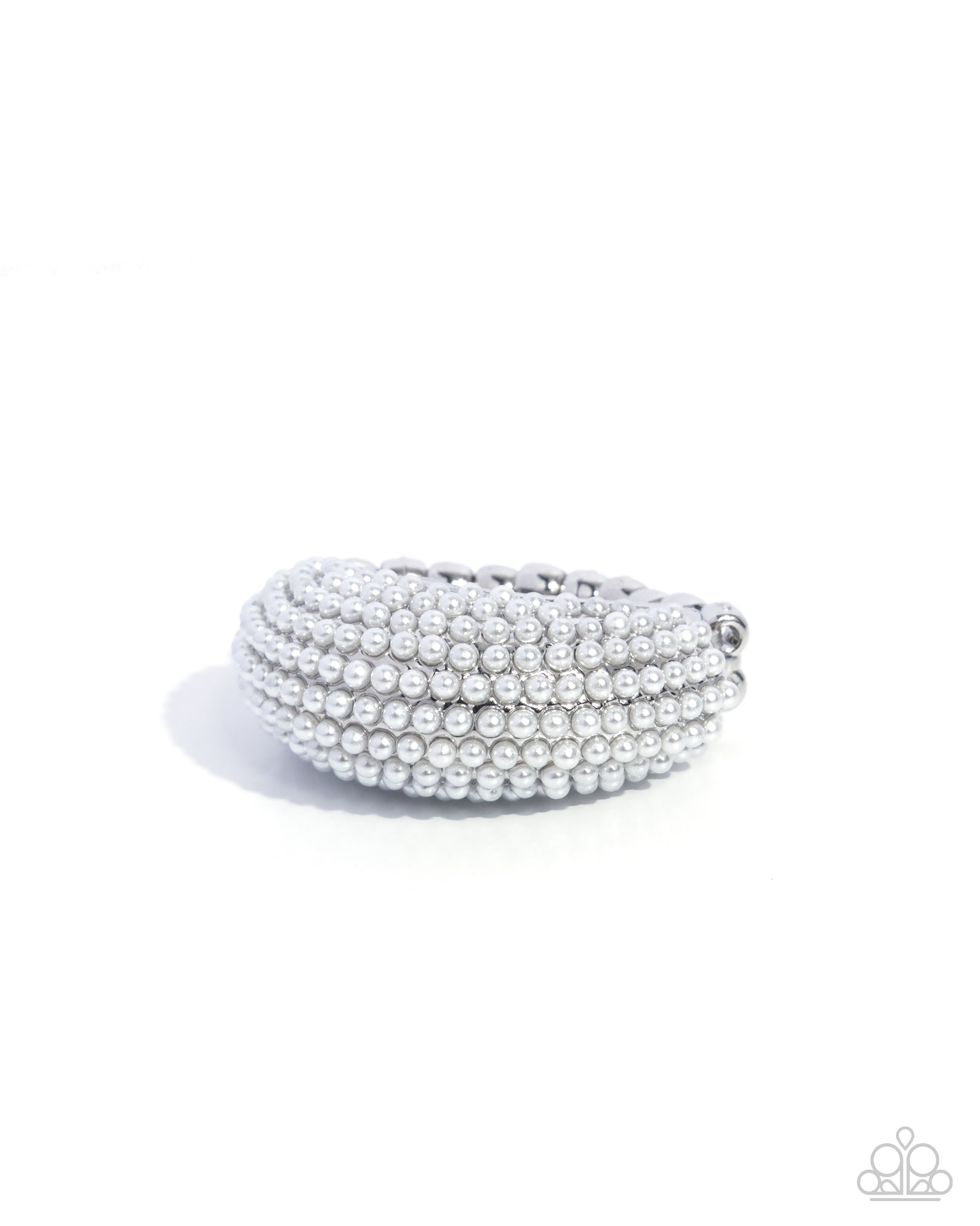 Opulent Overboard - white - Paparazzi ring