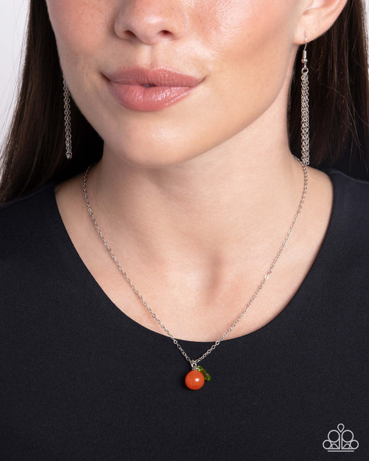 Orange Opulence - orange - Paparazzi necklace