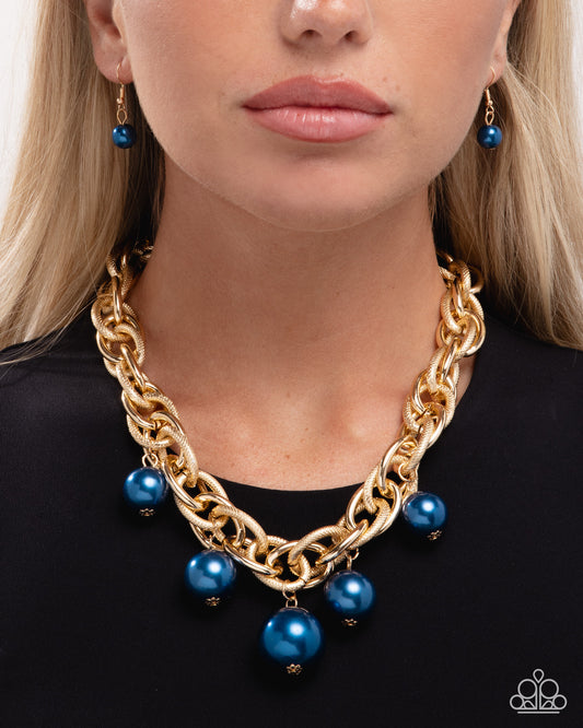 Ornamental Obsession - blue - Paparazzi necklace