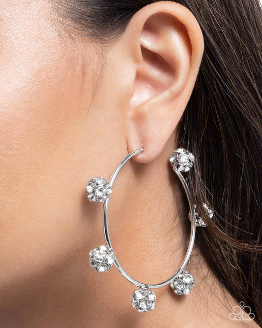 Ornamental Optimism - white - Paparazzi earrings