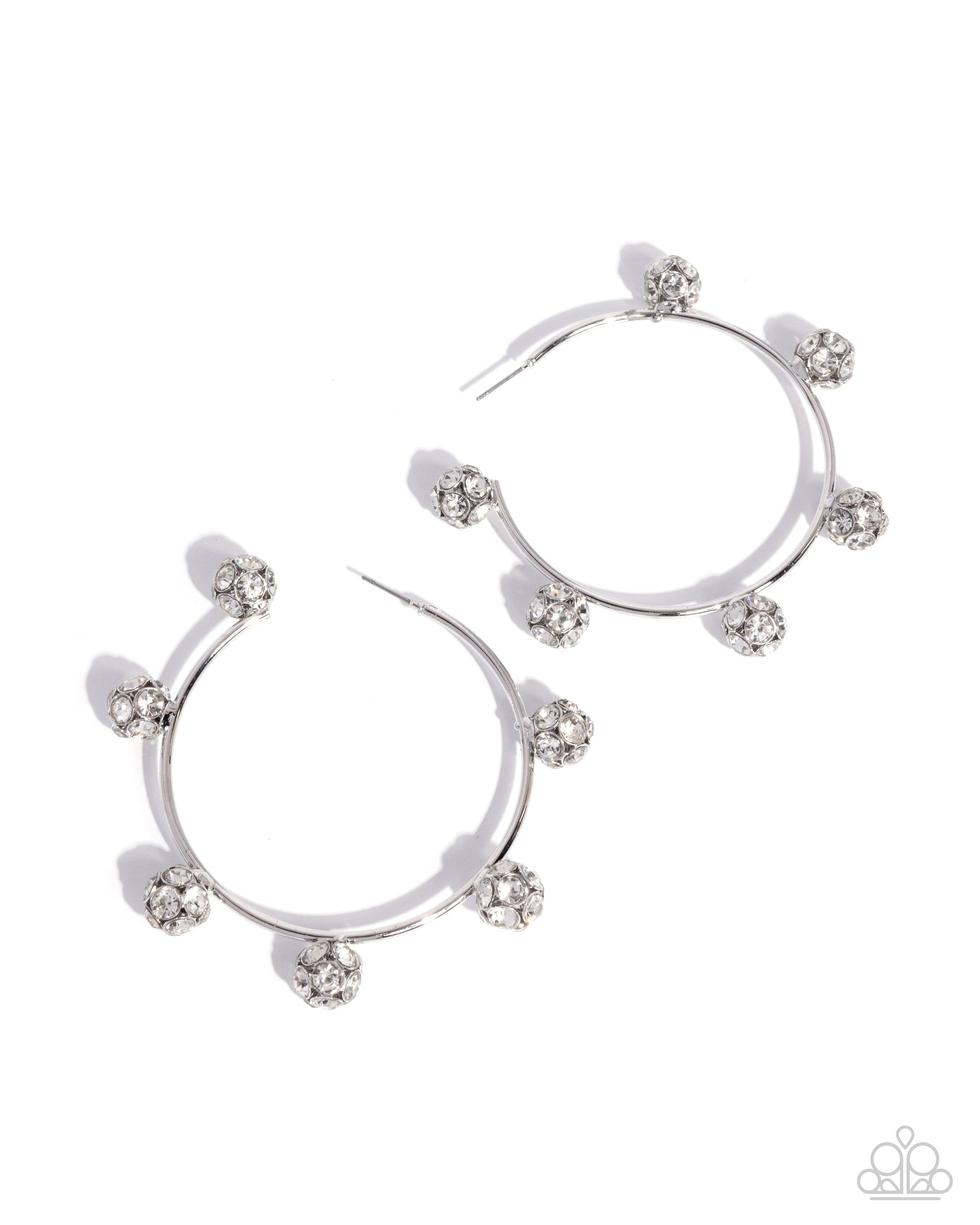 Ornamental Optimism - white - Paparazzi earrings