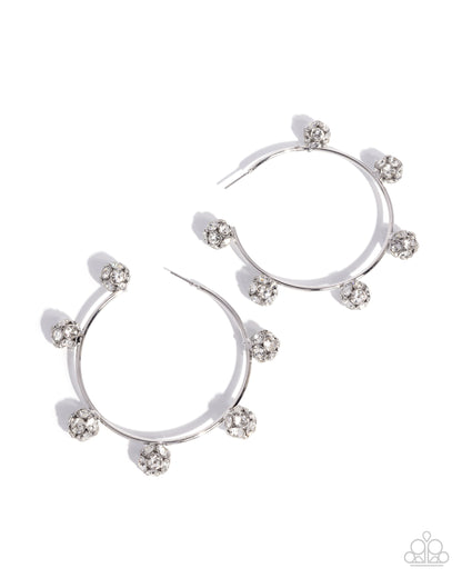 Ornamental Optimism - white - Paparazzi earrings