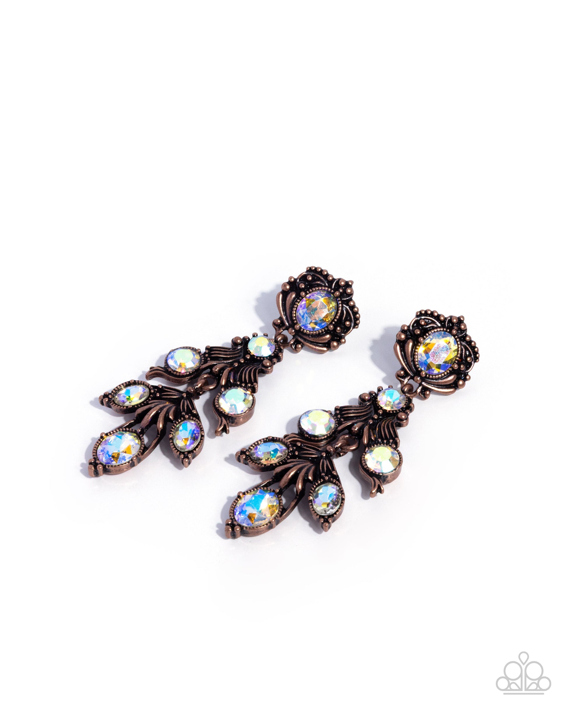 Ornate Obligato - copper - Paparazzi earrings