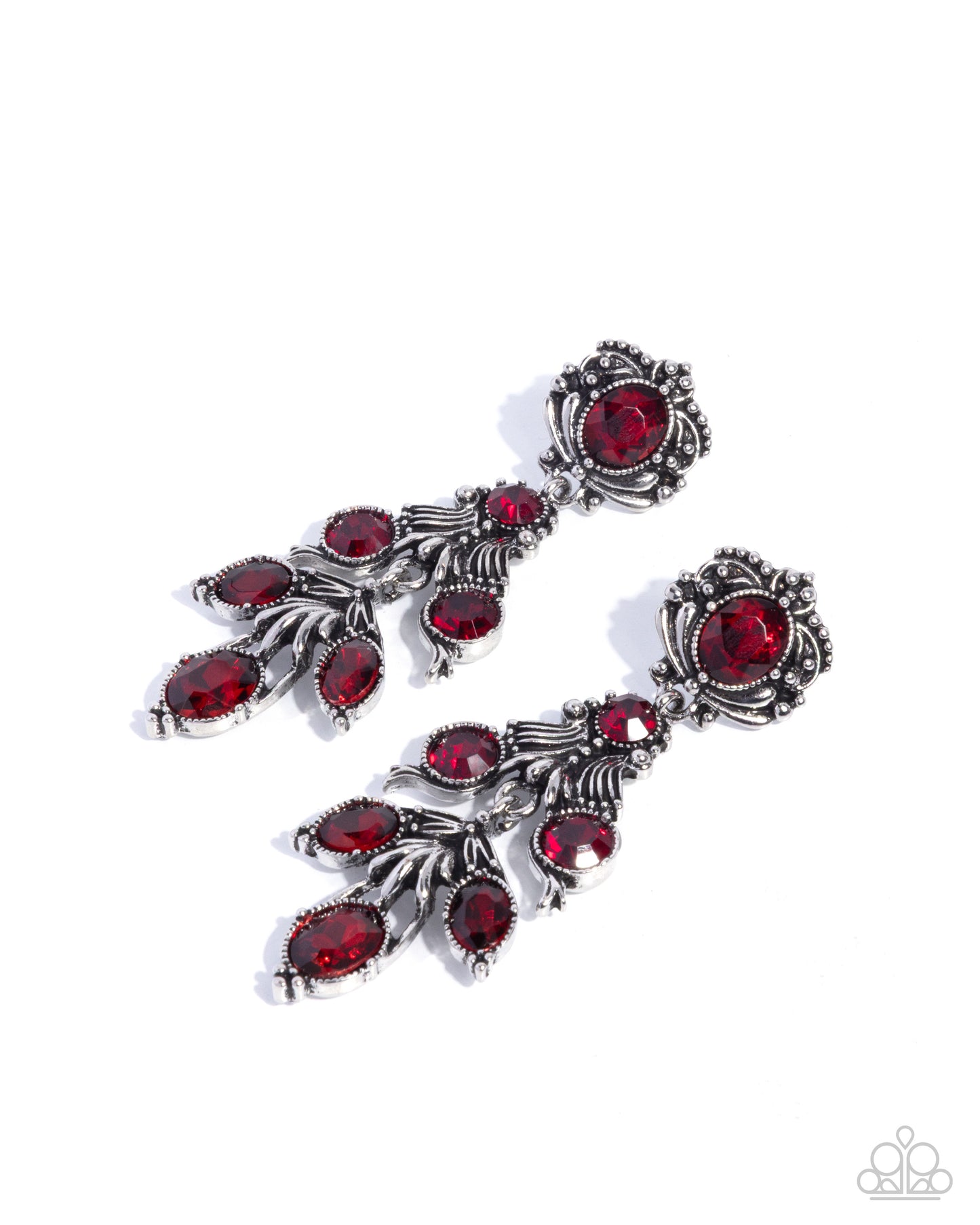 Ornate Obligato - red - Paparazzi earrings