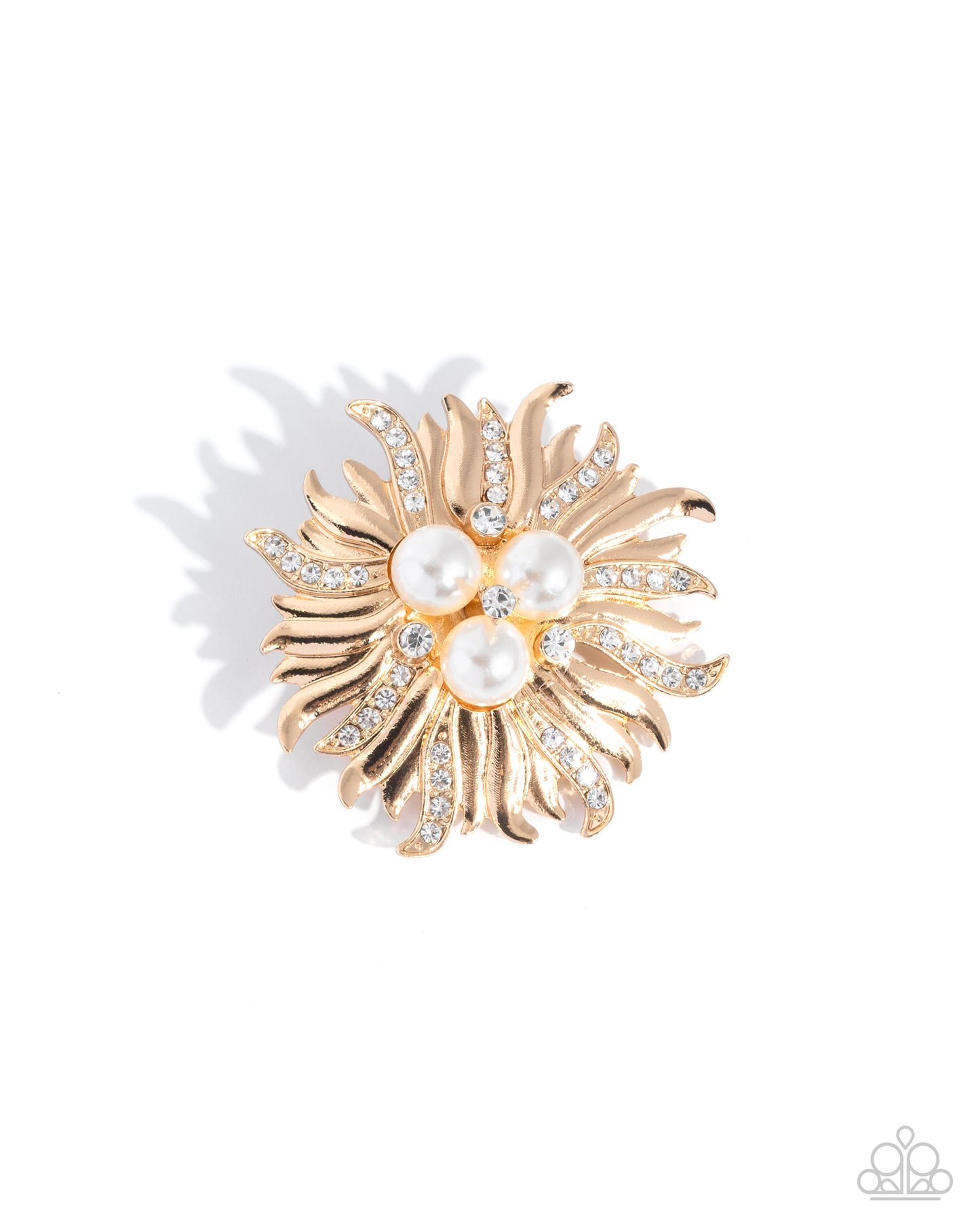 Ornate Operation - gold - Paparazzi brooch