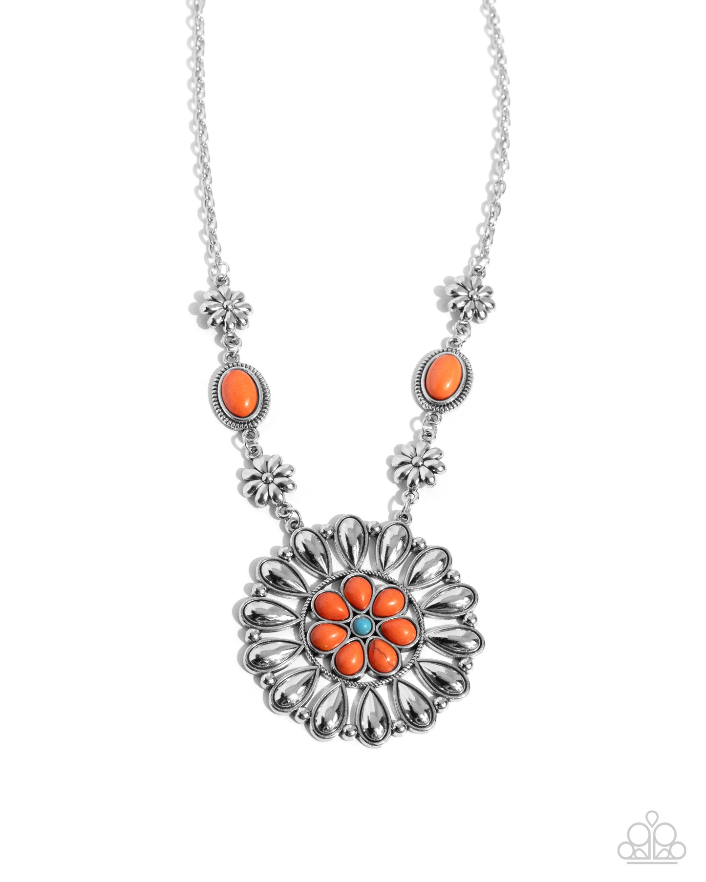 Ornate Opinion - orange - Paparazzi necklace