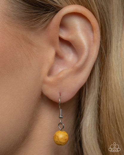 Ornate Opinion - yellow - Paparazzi necklace